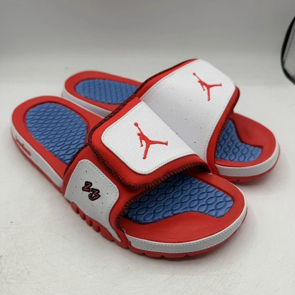Air Jordan Hydro 2 Premiere Slide Mens Mens Sz 12 White/Crimson/Blue Sandals